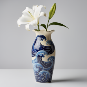 Handcrafted Ceramic Vase – Ocean Blue